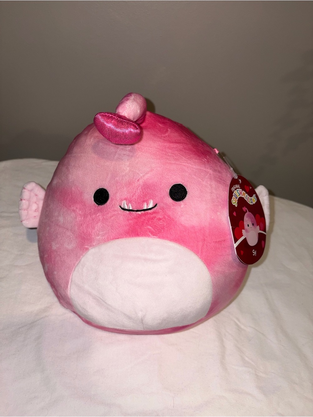 NWT Squishmallows Sy Valentine’s Angler Fish 8”